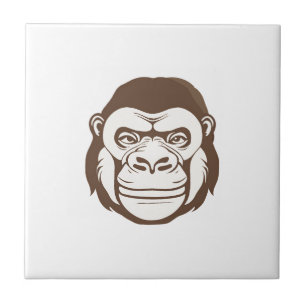 Gorilla Cartoon Drawing Ceramic Tile