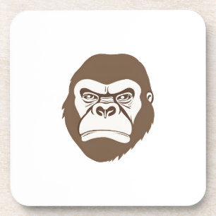 Gorilla Cartoon Drawing Coaster
