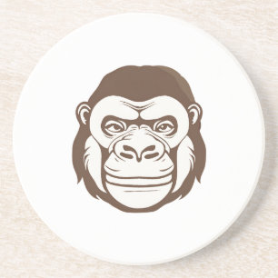 Gorilla Cartoon Drawing Coaster
