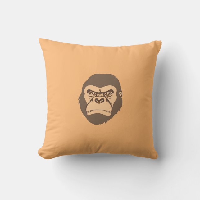 Gorilla Cartoon Drawing Cushion (Front)