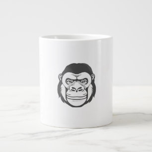 Gorilla Cartoon Drawing Large Coffee Mug