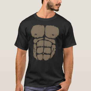 Gorilla Chest Muscle Belly Monkey Costume T-Shirt