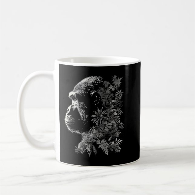 Gorilla Chimpanzee Chimp Jungle Monkey Ape Preserv Coffee Mug (Left)