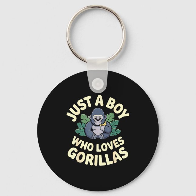 Gorilla Costume For Boys Men Kid Animal Lover Monk Key Ring (Front)