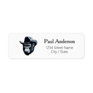 Gorilla Cowboy Return Address Labels