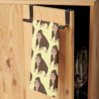 Gorilla Design Any Colour Background Tea Towel