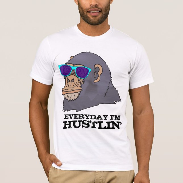 GORILLA EVERYDAY I'M HUSTLIN' FUNNY DAD T-SHIRTS (Front)