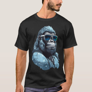 Gorilla Face Angry Growling Scary Silverback Goril T-Shirt
