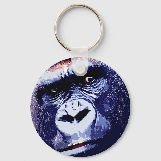 Gorilla Face Key Ring (Front)