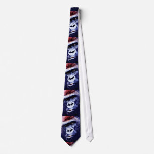 Gorilla Face Pop Art Neck Tie