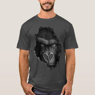 Gorilla Face Wall Animal Print Art Animal Lover Go T-Shirt