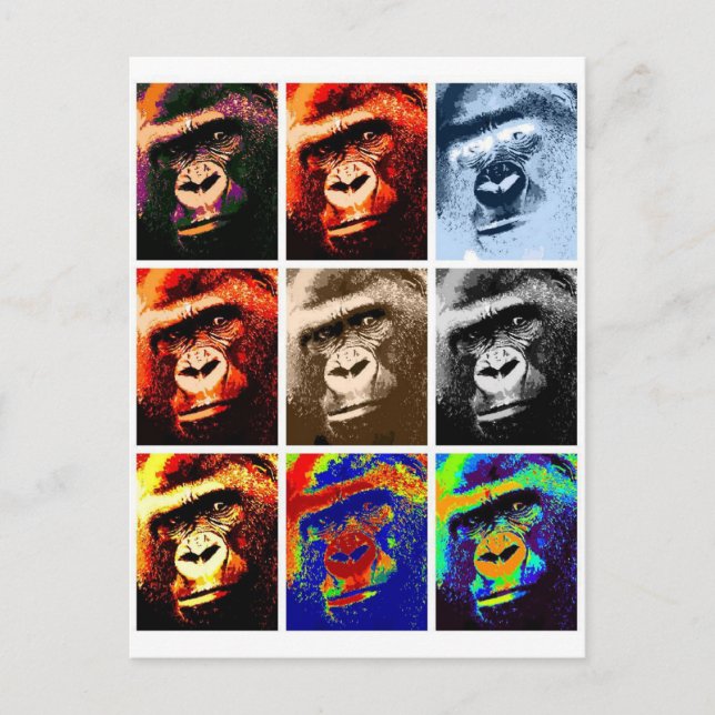 Gorilla Faces Postcard (Front)