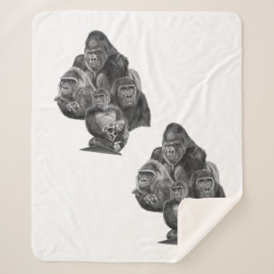 Gorilla Family Blanket Gorilla Life