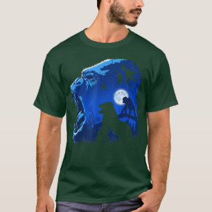 Gorilla family in the jungle night T-Shirt