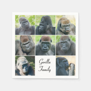 Gorilla Family Napkin