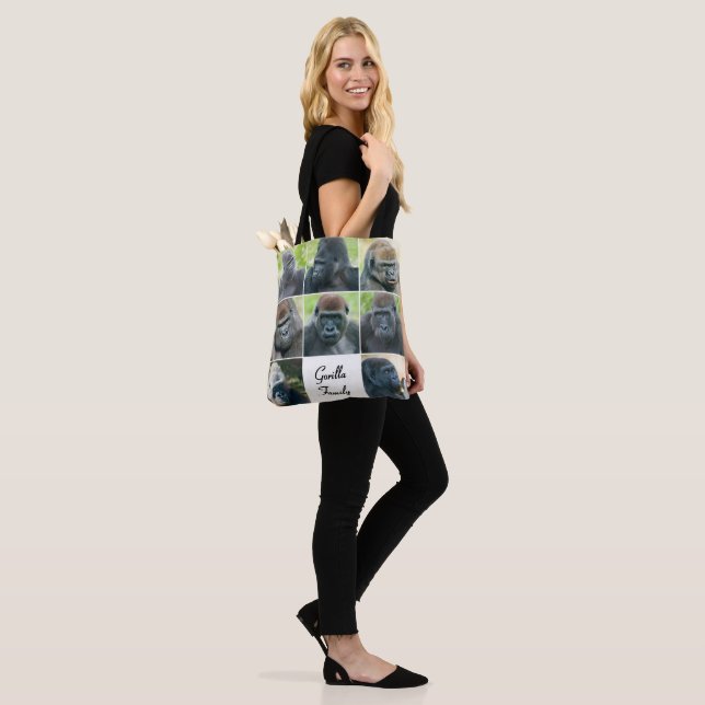 Gorilla Family Tote Bag (On Model)
