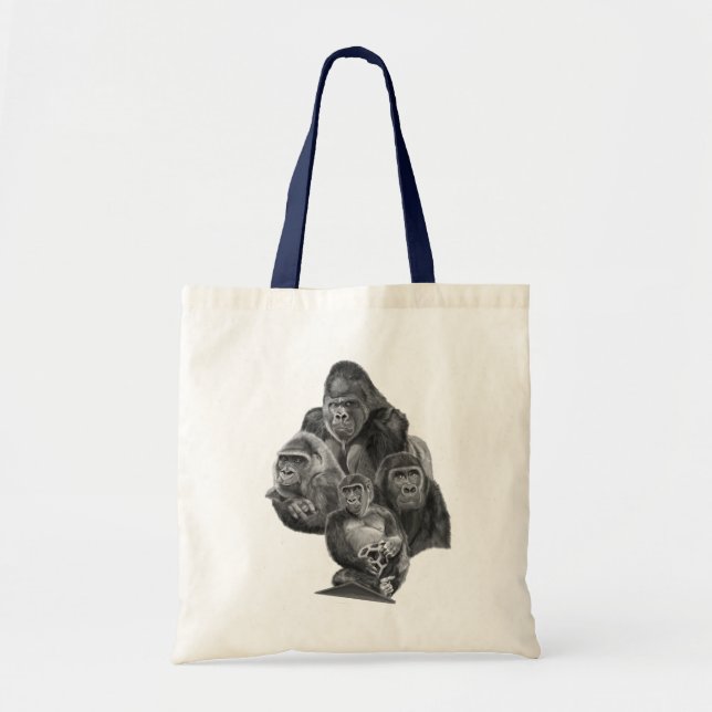 Gorilla Family Totebag Gorilla Life Tote Bag (Front)