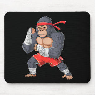 Gorilla Fighter MMA Kick Boxing Training Martial Mouse Pad