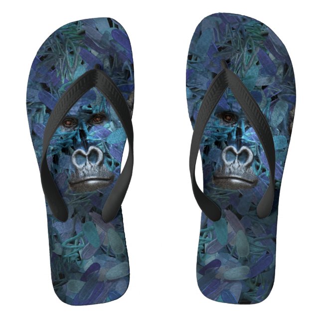 Gorilla Find me series Men Blue Flip Flops (Footbed)
