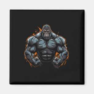 Gorilla Flexing  Magnet