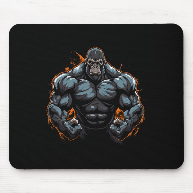 Gorilla Flexing  Mouse Pad (Front)