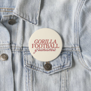 Gorilla football grandma 7.5 cm round badge