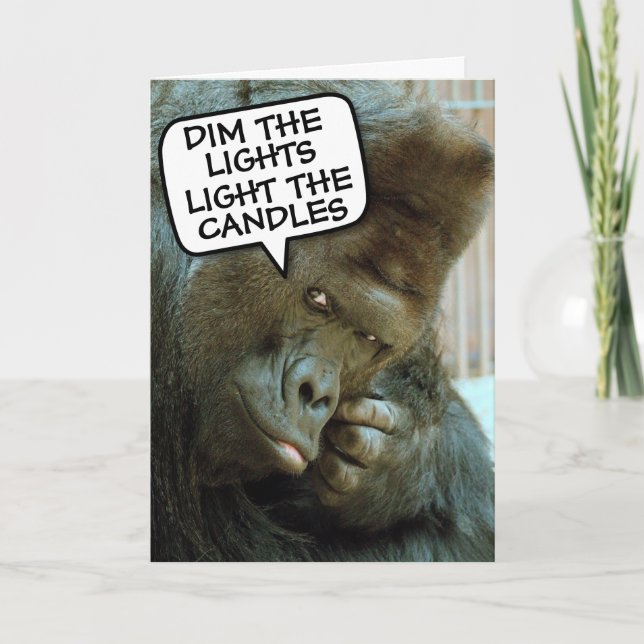  GORILLA FUNNY BIRTHDAY GREETING CARDS  (Front)