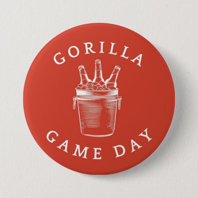 Gorilla Game Day Bucket 7.5 Cm Round Badge (Front)