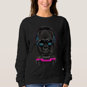 Gorilla Gamer Pc Computer Video Game  Streaming Ga Sweatshirt
