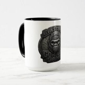Gorilla Gang Geometric Logo in Black Metal Look Mug