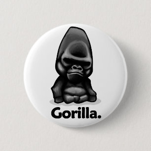 Gorilla Gorilla. 6 Cm Round Badge