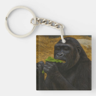 Gorilla Grace – Realistic Wildlife Portrait Key Ring
