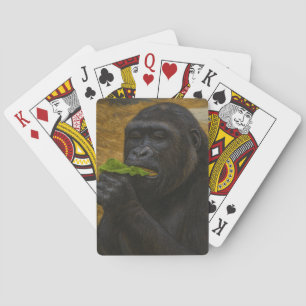 Gorilla Grace – Realistic Wildlife Portrait Playing Cards