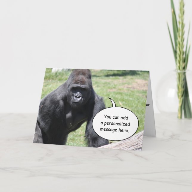 Gorilla Greeting Card (Front)