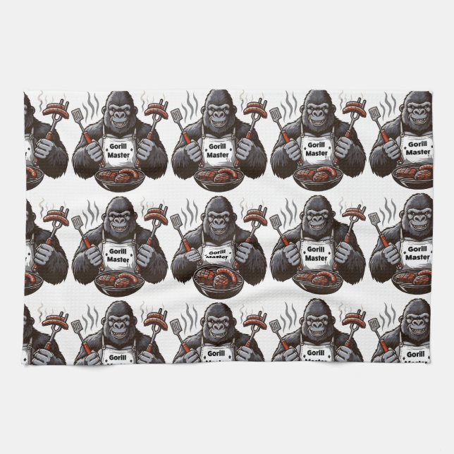 Gorilla Grill Master Tea Towel (Horizontal)