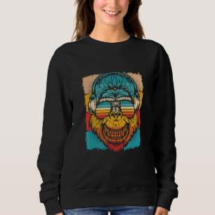 Gorilla Head Animal Wild Life Nature Animal Head Sweatshirt