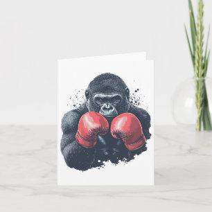 Gorilla In Boxing Gloves - Boxing Training  Card