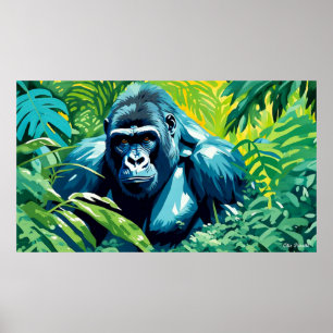 GORILLA IN THE RAINFOREST 5 POSTER