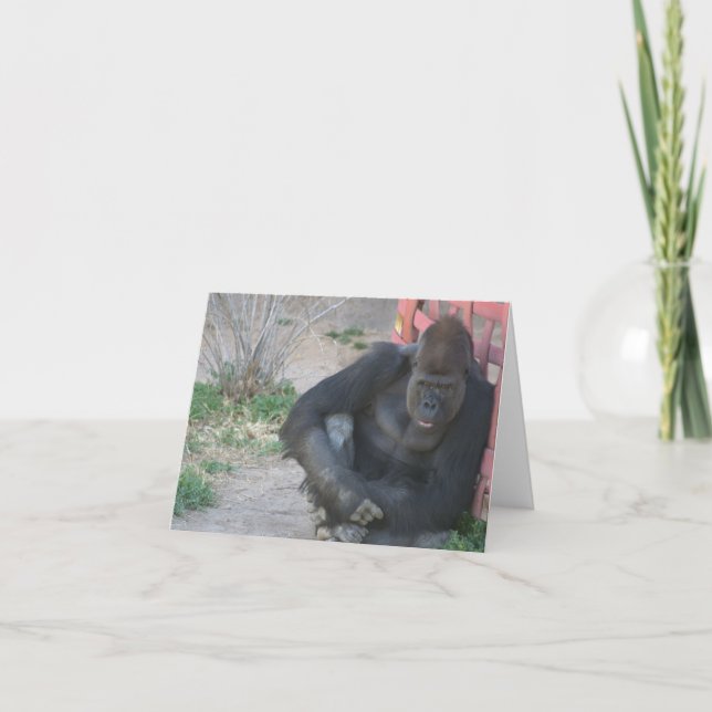 Gorilla in the Sun Thank You Card (Front)