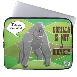Gorilla is not a monkey laptop sleeve
