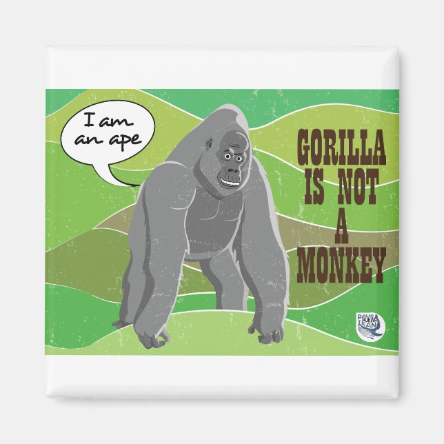 Gorilla is not a monkey magnet (Front)