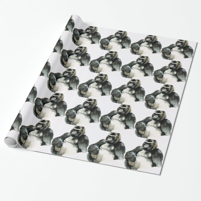 gorilla.jpg wrapping paper (Unrolled)