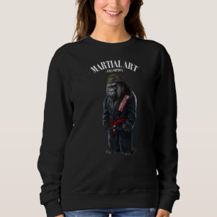 Gorilla Judo Karate Master In Black Judogi  1 Sweatshirt