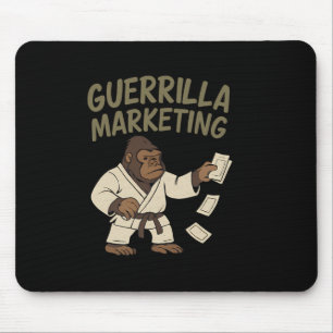 Gorilla Karate Guerrilla Marketing Funny Graphic Mouse Pad