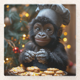 Gorilla Keksbäcker Underwriter Glass Coaster