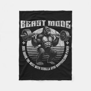 Gorilla Lifts Dumbbell - Fitness Fleece Blanket