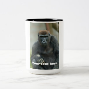 Gorilla Lope Pose Two-Tone Coffee Mug