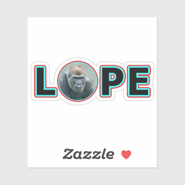 Gorilla Lope Shines in Bright Name Design (Sheet)