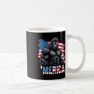 Gorilla merica 4th Of July Usa Flag Sungles Coffee Mug