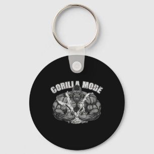 Gorilla Mode Gym Ape Fitness Coach Swole Monkey  Key Ring
